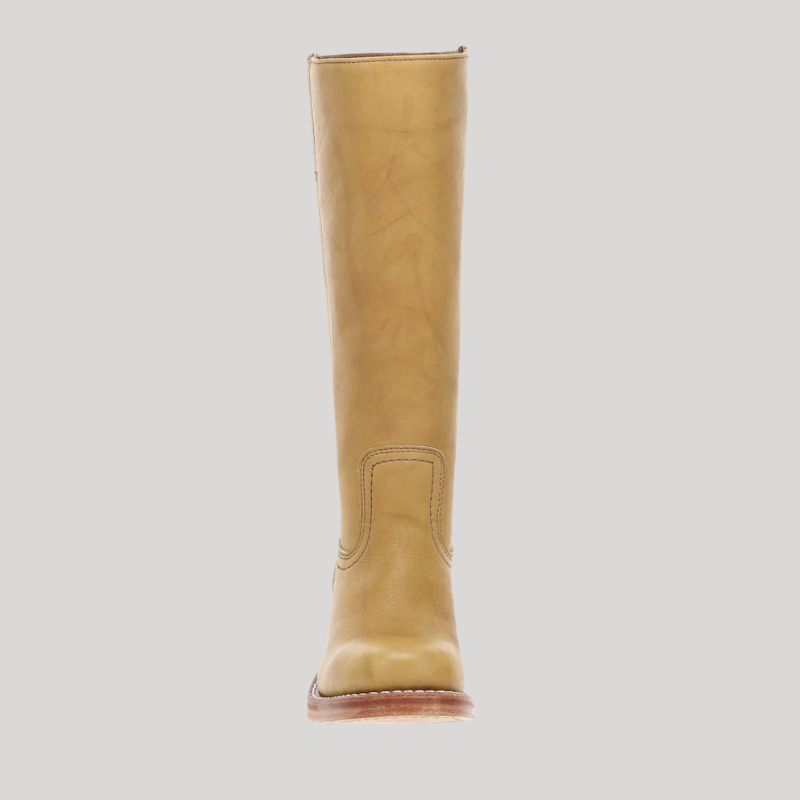 Women’s Knee-High Boots with Stacked Heel and Classic Design