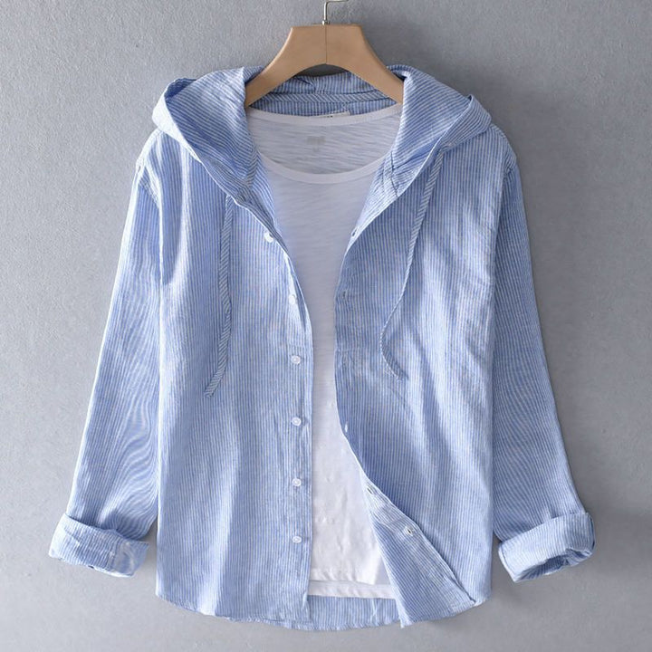 Women’s Hoodie with Button Placket and Relaxed Fit