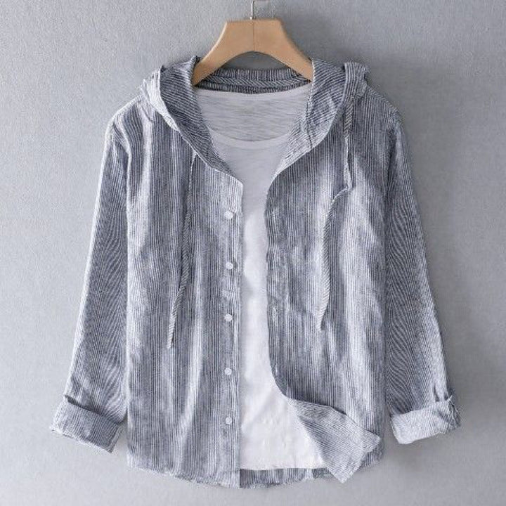 Women’s Hoodie with Button Placket and Relaxed Fit