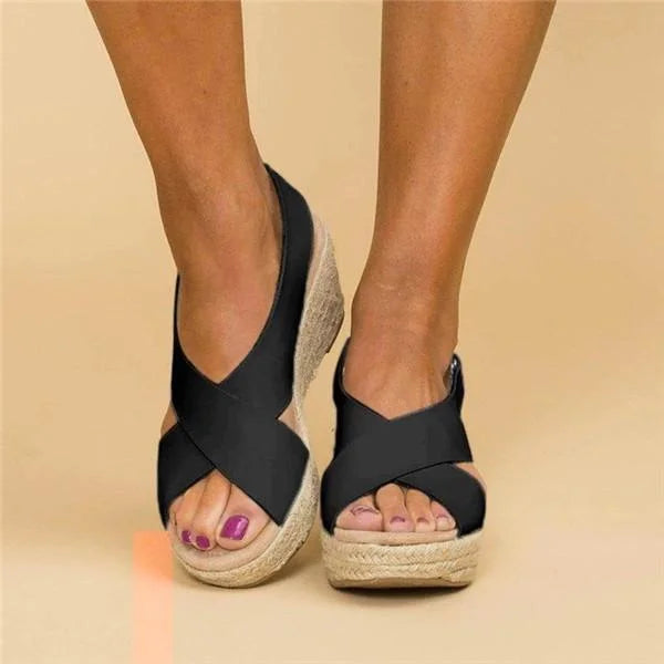 Women’s Sandals Wedge Espadrilles with Footbed