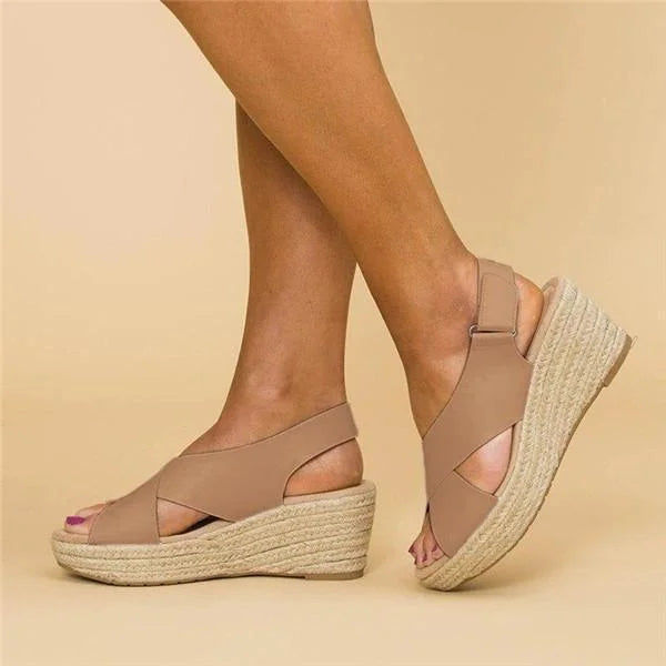 Women’s Sandals Wedge Espadrilles with Footbed