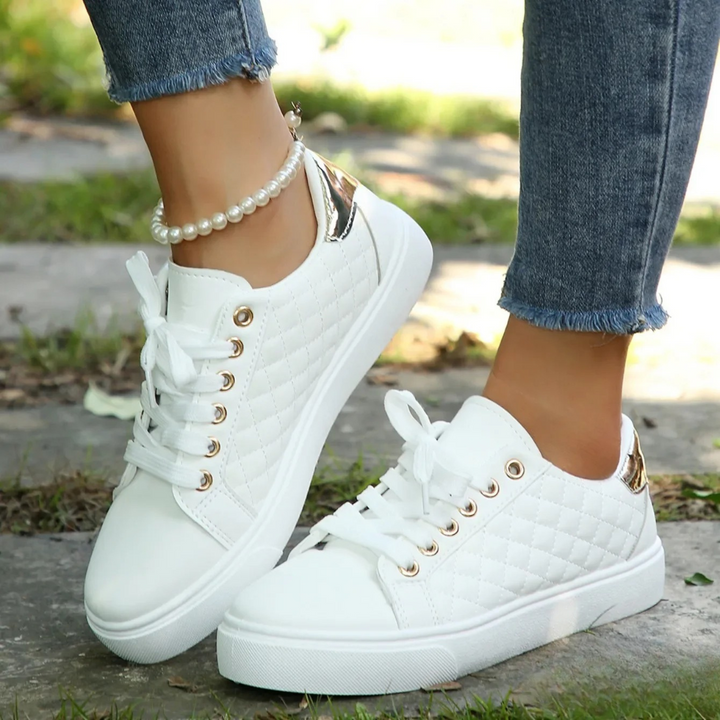 Women’s Shoes with Perforated Upper and Supportive Sole