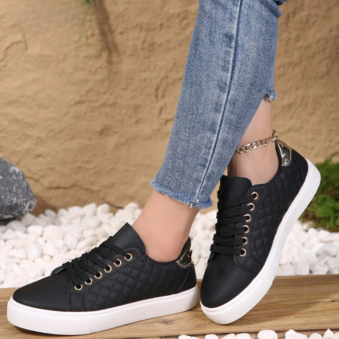 Women’s Shoes with Perforated Upper and Supportive Sole