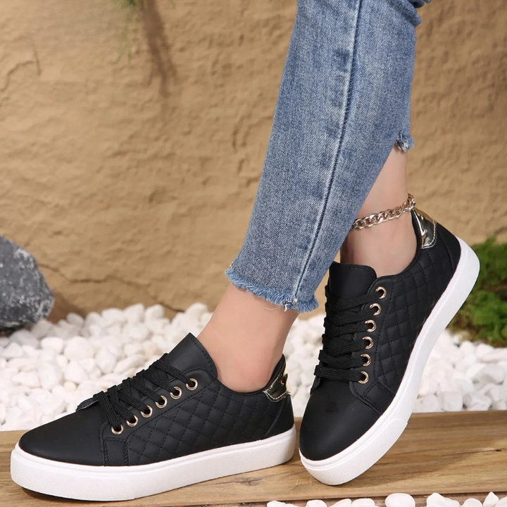 Women’s Shoes with Perforated Upper and Supportive Sole