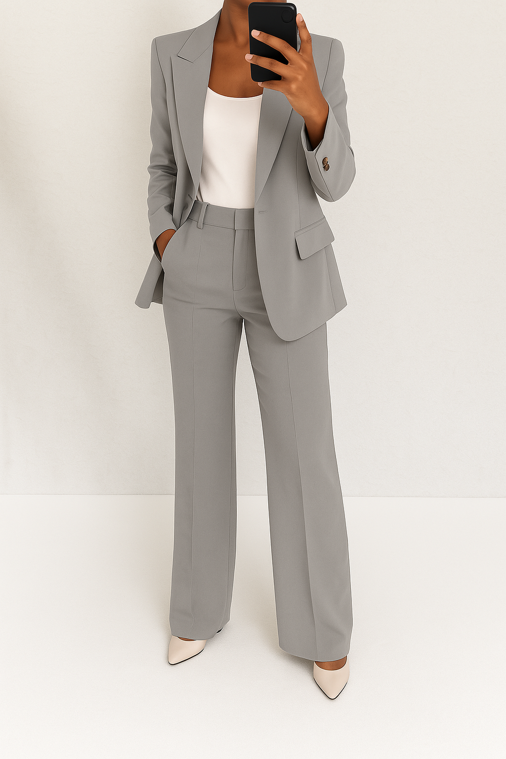 Women’s Suit Set with Blazer and Trousers