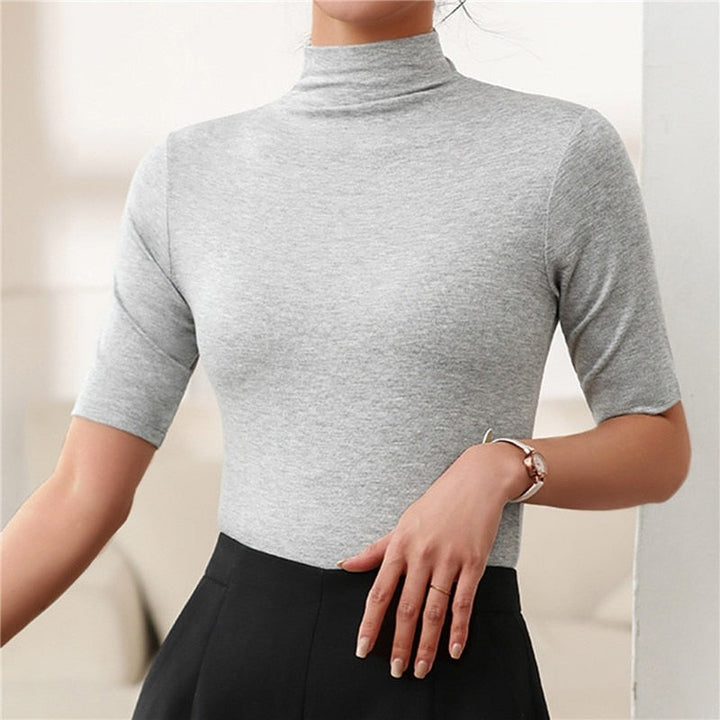 Women’s Turtleneck Top with Seamless Design
