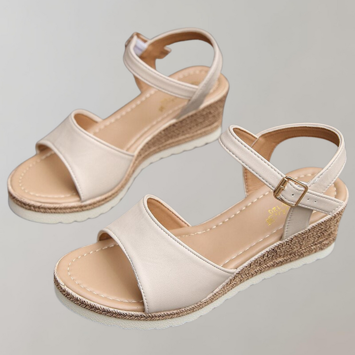 Women’s Wedge Sandals with Adjustable Straps and Plateau Sole