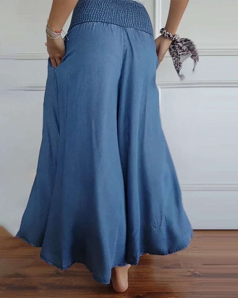 Women’s Wide-Leg Trousers with High Waist