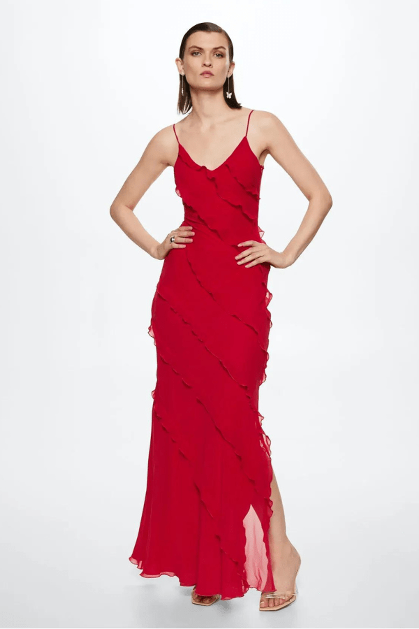 Women’s Maxi Dress with Ruffle Detailing