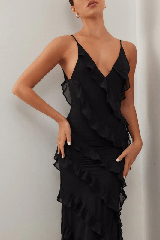 Women’s Maxi Dress with Ruffle Detailing