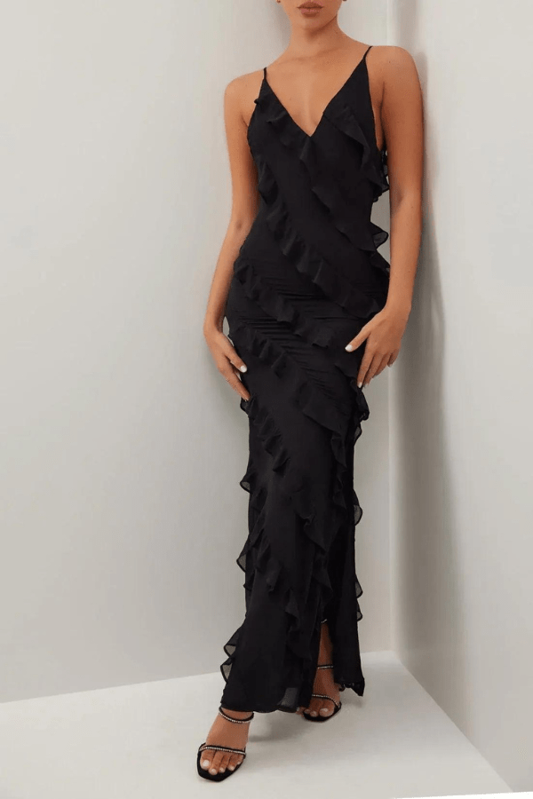 Women’s Maxi Dress with Ruffle Detailing