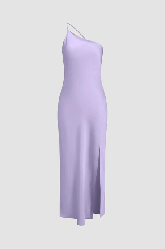 Women’s midi Dress with Open Back and Thigh Slit