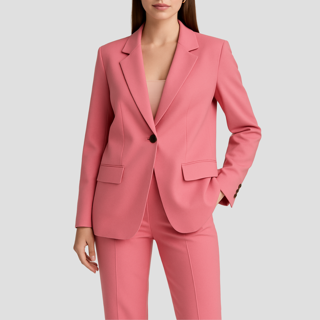 Women’s Two-Piece Suit with Tailored Blazer and Slim-Cut Trousers