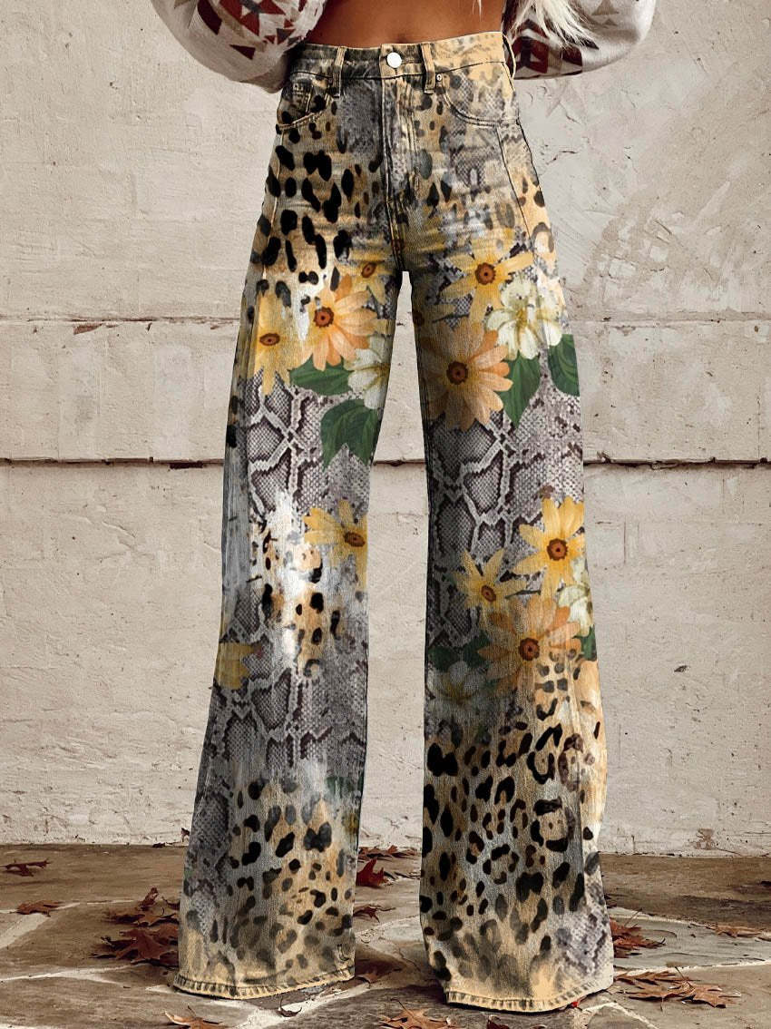 Women’s Baggy Jeans with High Waist and Wide Legs