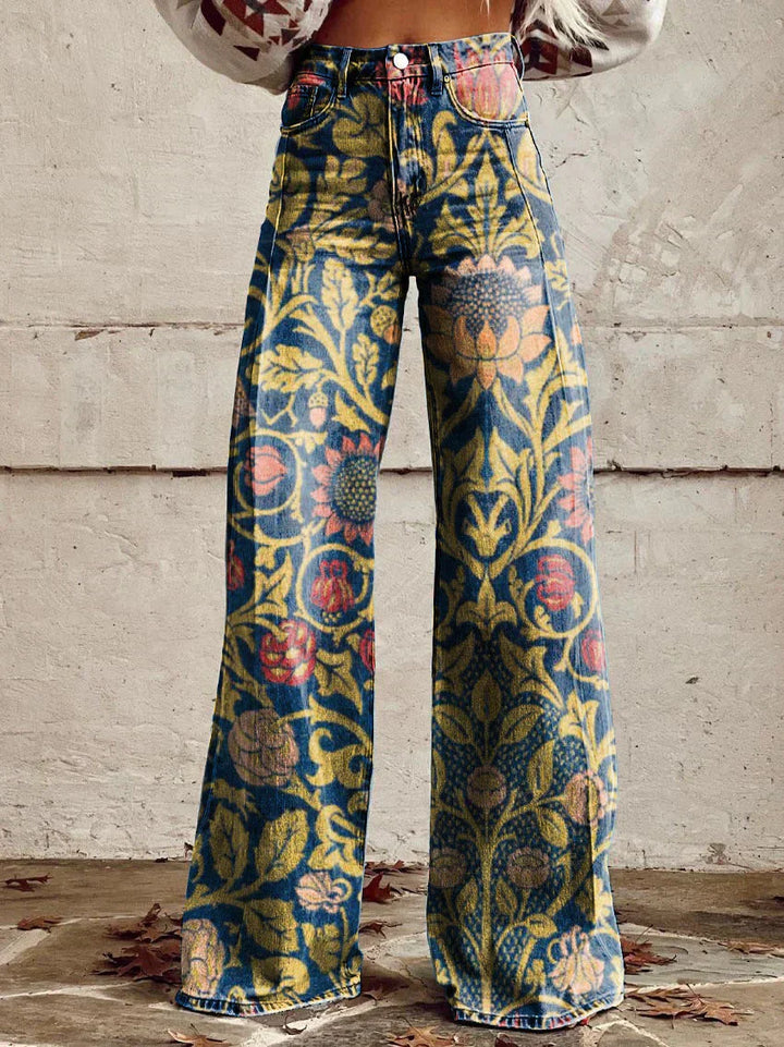 Women’s Baggy Jeans with High Waist and Wide Legs