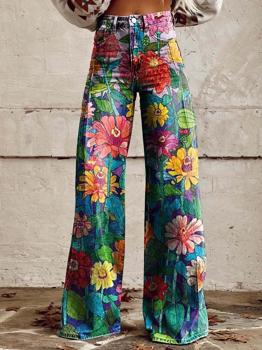 Women’s Baggy Jeans with High Waist and Wide Legs