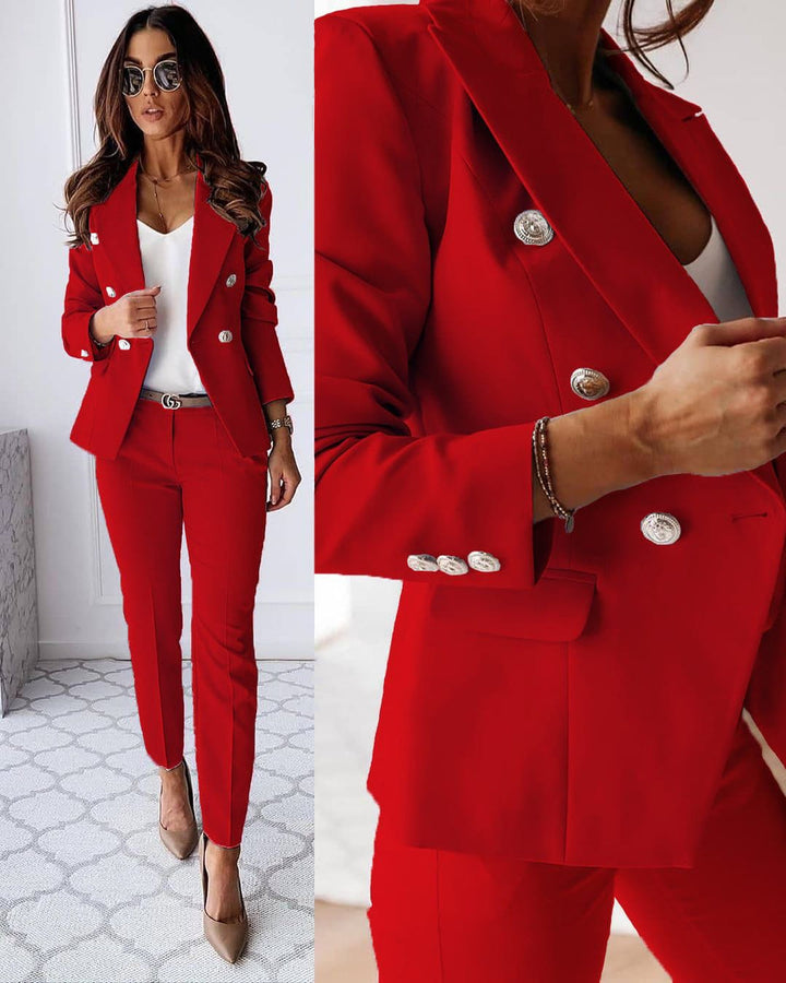 Women’s Blazer Set with Matching Skirt or Trousers