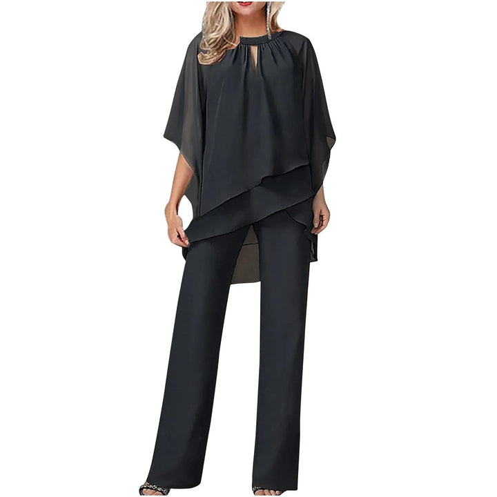 Women’s Formal Jumpsuit with Batwing Sleeves Design