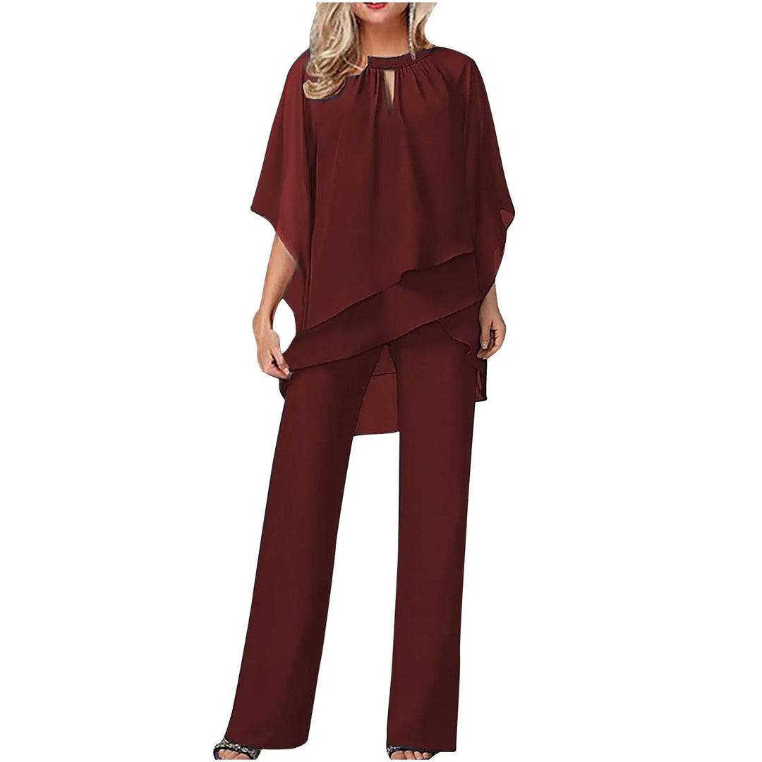 Women’s Formal Jumpsuit with Batwing Sleeves Design