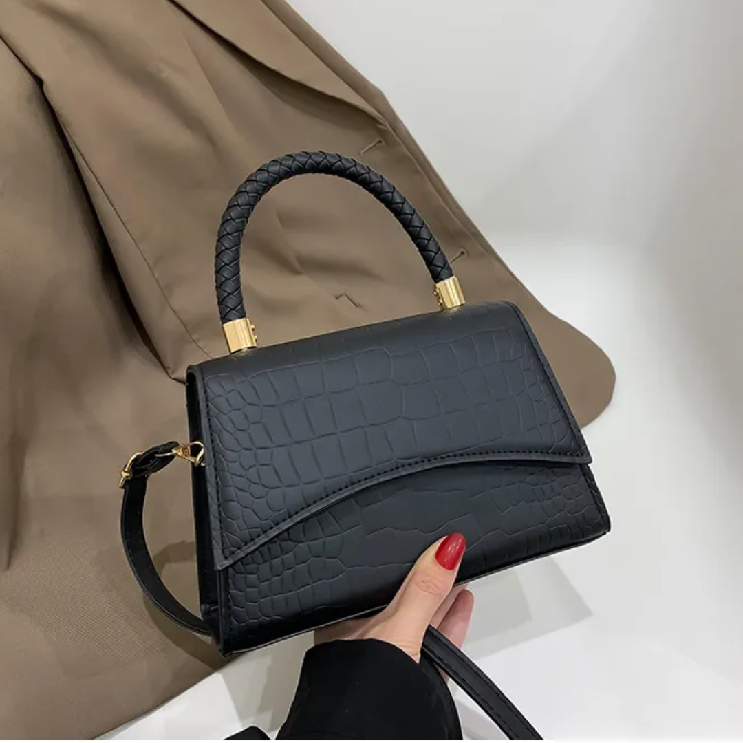 Women’s Handbag with Top Handle and Crossbody Strap