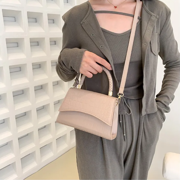 Women’s Handbag with Top Handle and Crossbody Strap