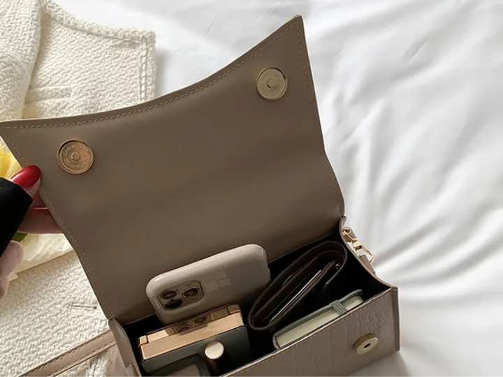 Women’s Handbag with Top Handle and Crossbody Strap