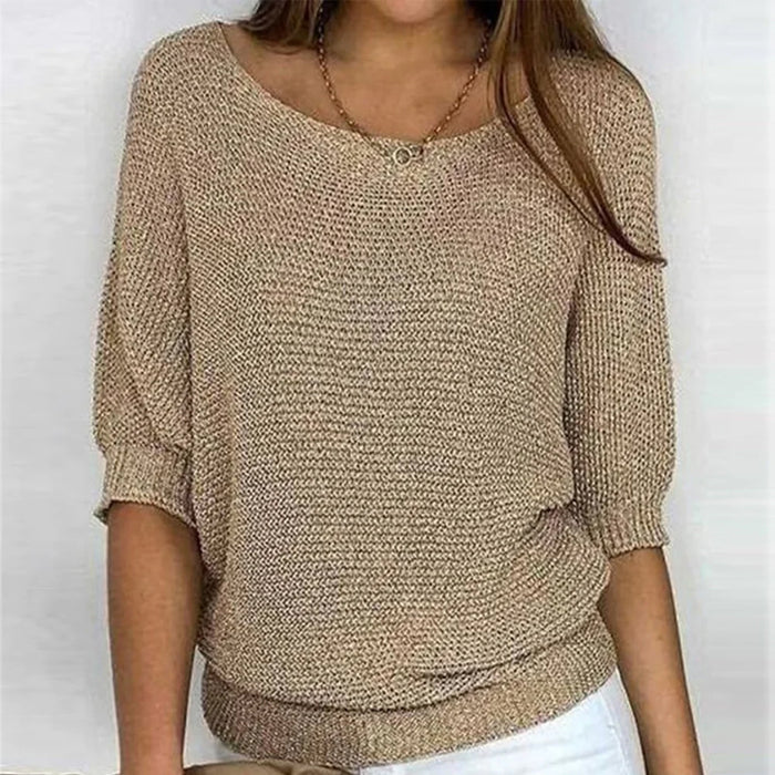 Women’s Jumper with Long Sleeves and Ribbed Hem