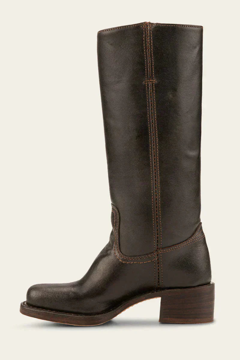 Women’s Knee-High Boots with Inner Side Zipper and Block Heel