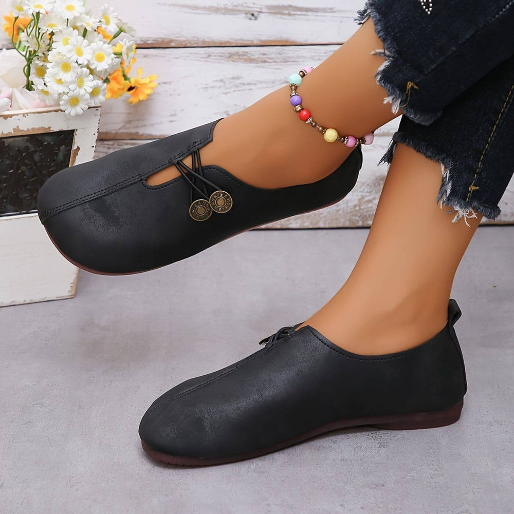 Women's Loafers with Elastic Closure and Cushioned Insole