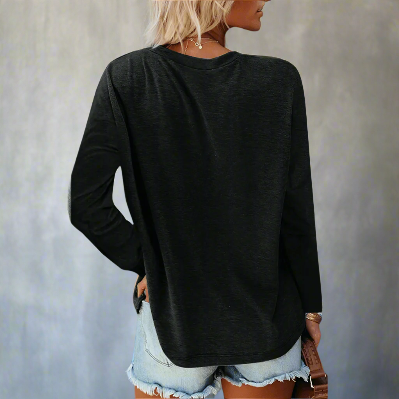 Women's Long Sleeve T-shirt with Pocket and Full Sleeves