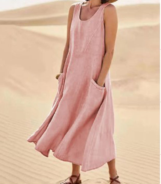 Women’s Maxi Dress with Pockets and Relaxed Fit