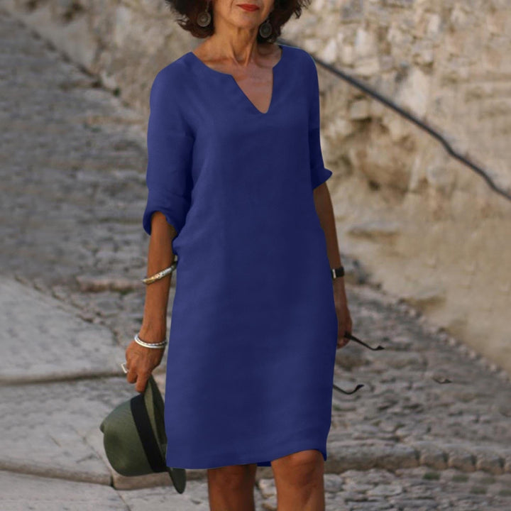 Women’s Midi Summer Dress with Simple Design