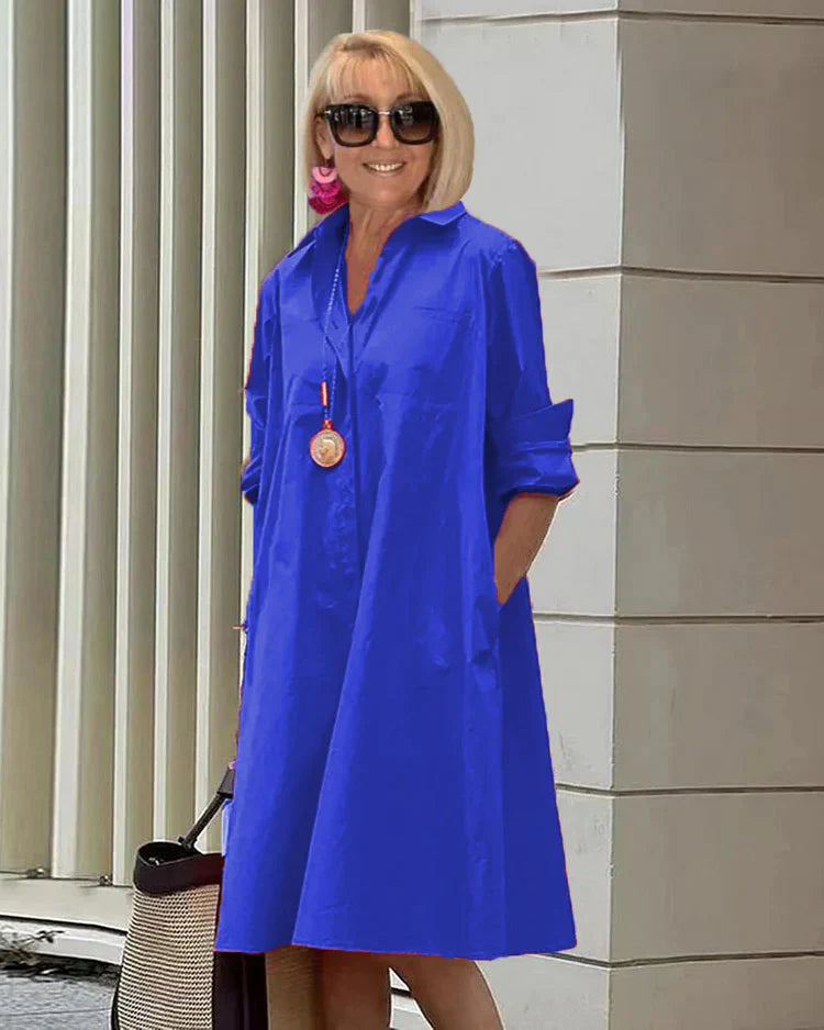 Women’s Shirt Dress with Chic Cut and Flowing Design