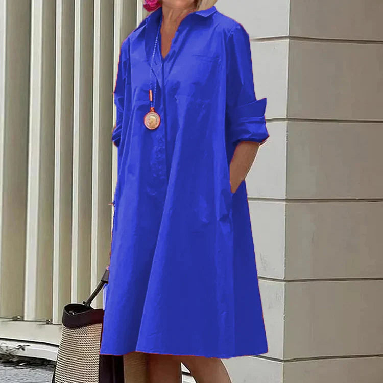 Women’s Shirt Dress with Chic Cut and Flowing Design