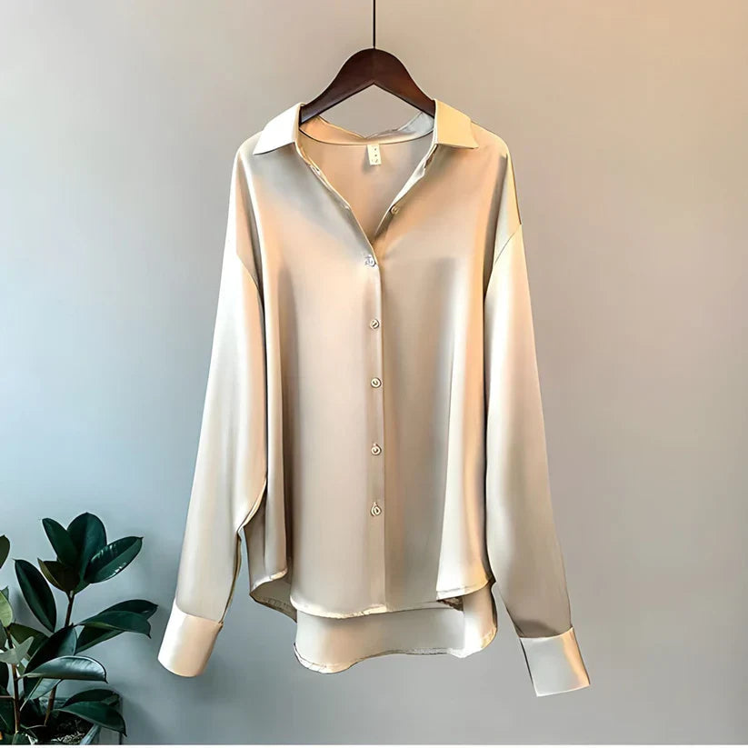 Women’s Shirt with Long Sleeves and Button Closure