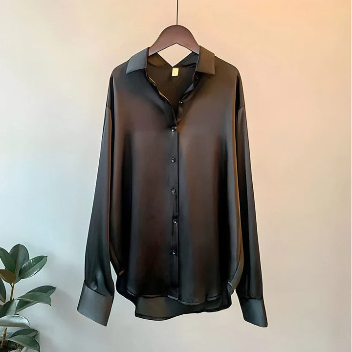 Women’s Shirt with Long Sleeves and Button Closure