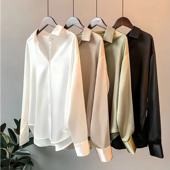 Women’s Shirt with Long Sleeves and Button Closure