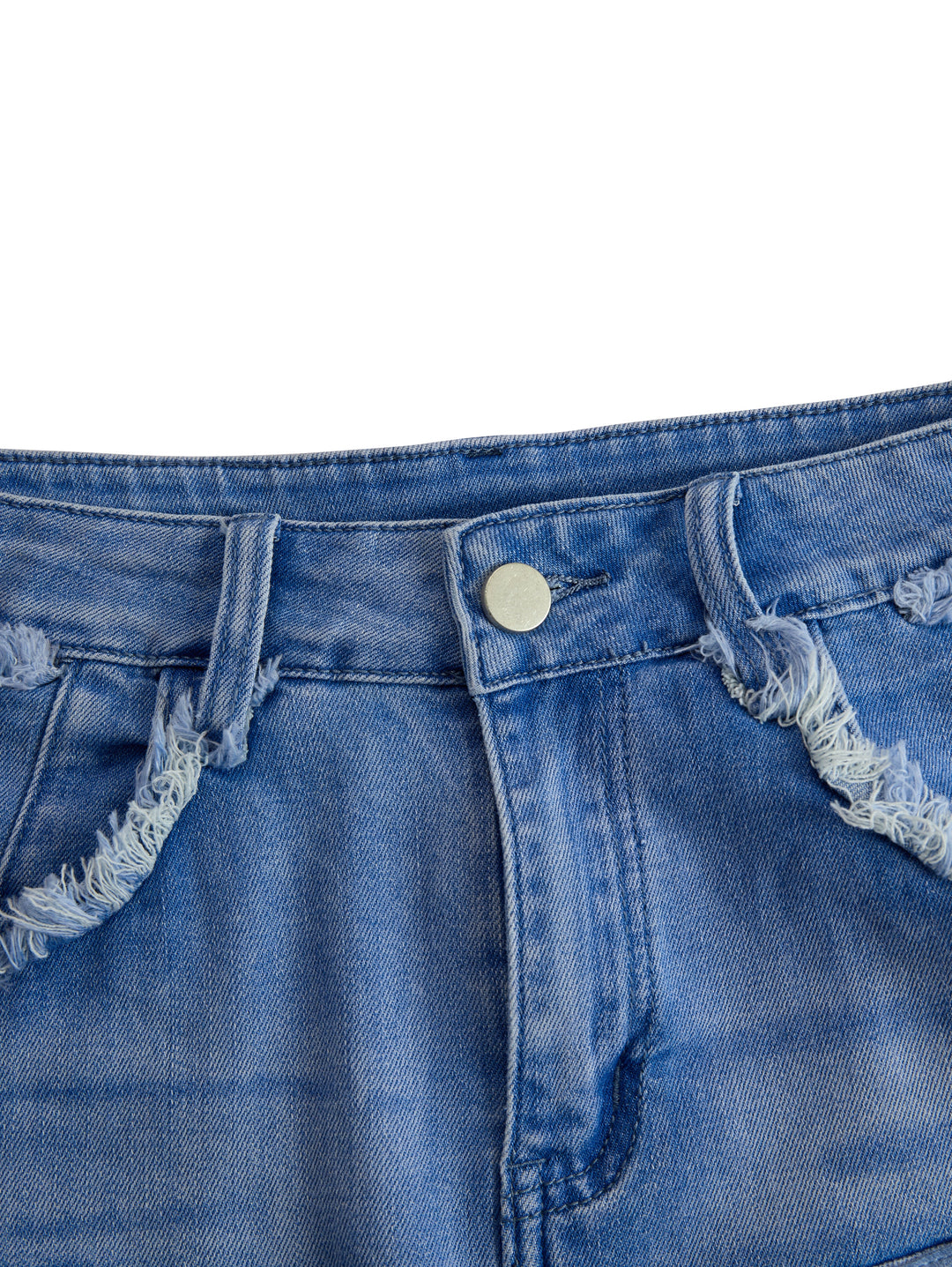 Women’s Skirt with Raw Edges and Tassel Details