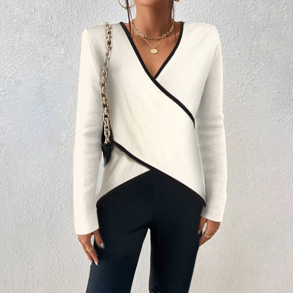 Women’s V-Neck Top with Simple Design