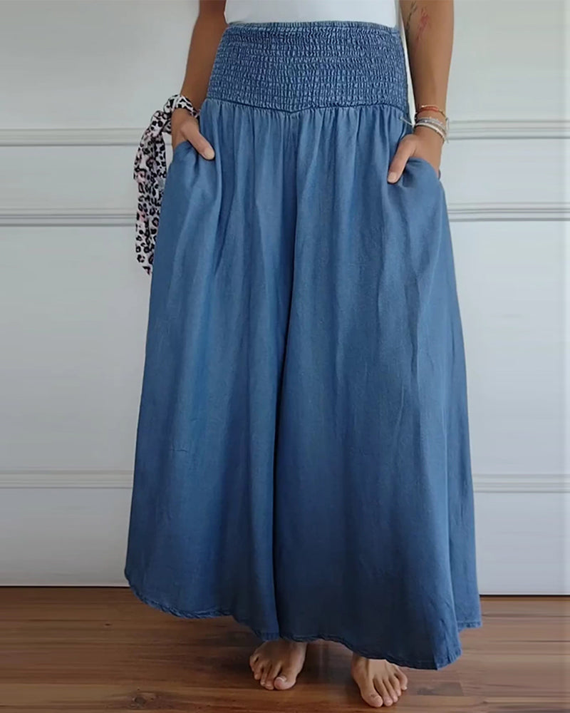 Women’s Wide-Leg Trousers with High Waist