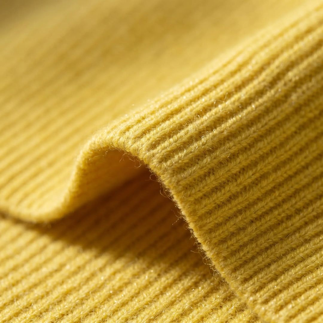 Wovelle - Long-Sleeve Collared Knit Dress