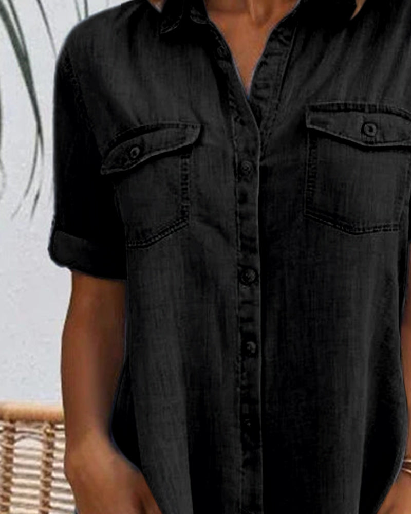 Women's Button-Down A-Line Mini Dress