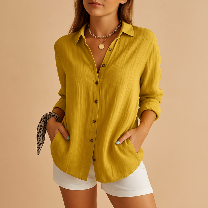 Women's Button-Down Long Sleeve Blouse