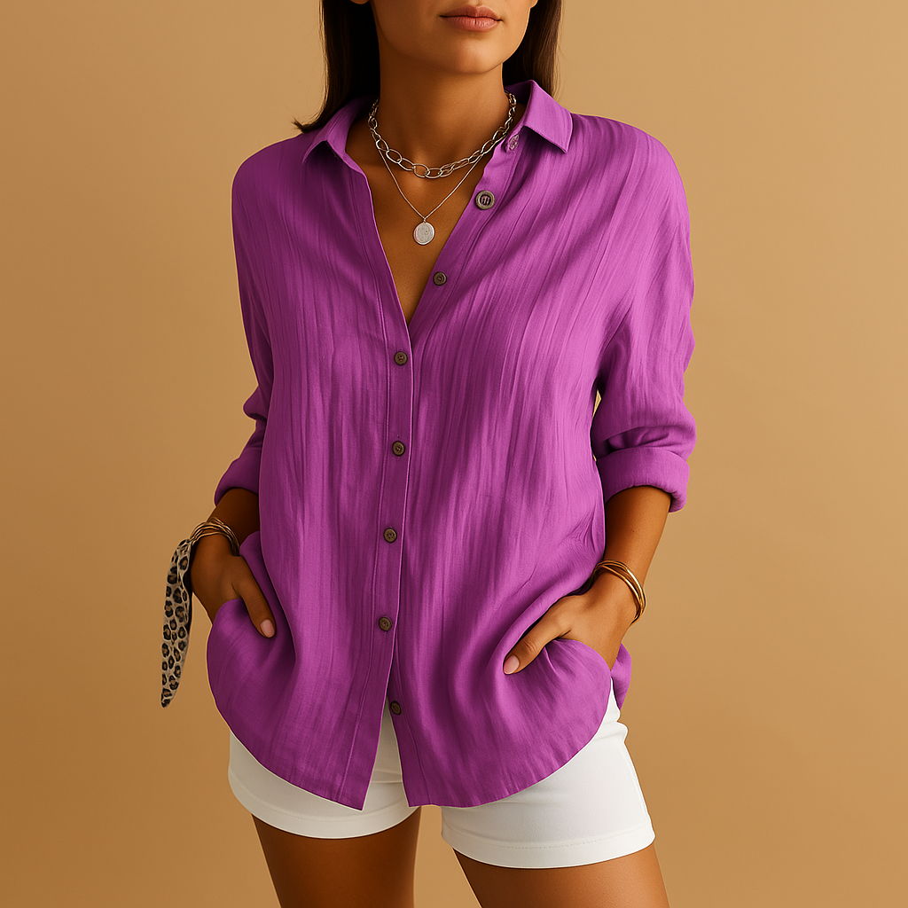 Women's Button-Down Long Sleeve Blouse