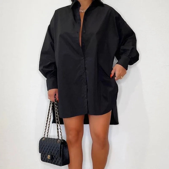 Women's Button-Down Shirt Mini Dress