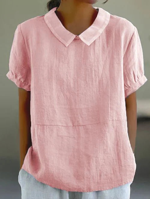 Women's Collared Relaxed-Fit Blouse