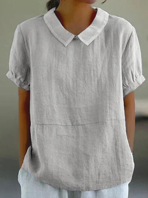 Women's Collared Relaxed-Fit Blouse