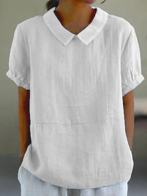Women's Collared Relaxed-Fit Blouse