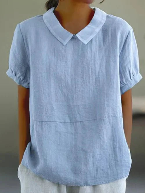 Women's Collared Relaxed-Fit Blouse