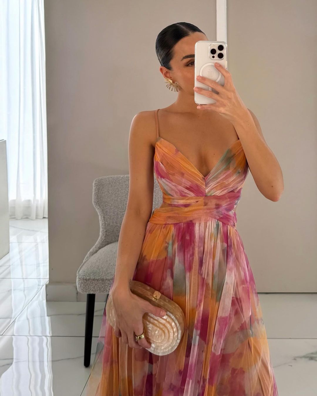 Women's Floral A-Line Maxi Dress